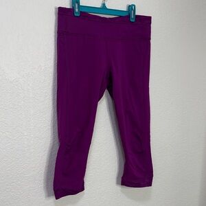 Lululemon Run For Days Crop in Regal Plum Luxtreme fabric.